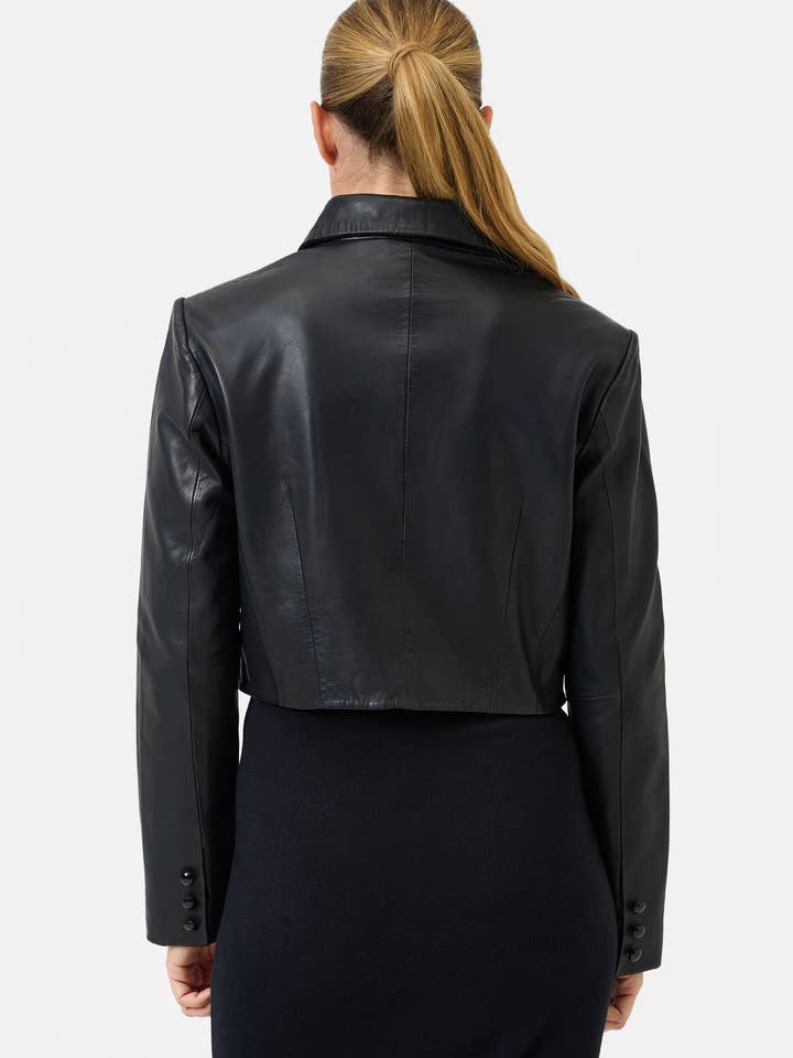 Ricano – wholesale Leather jacket – Women′s – Short Women's Bolero Yolanda - Lamb Nappa Leather3