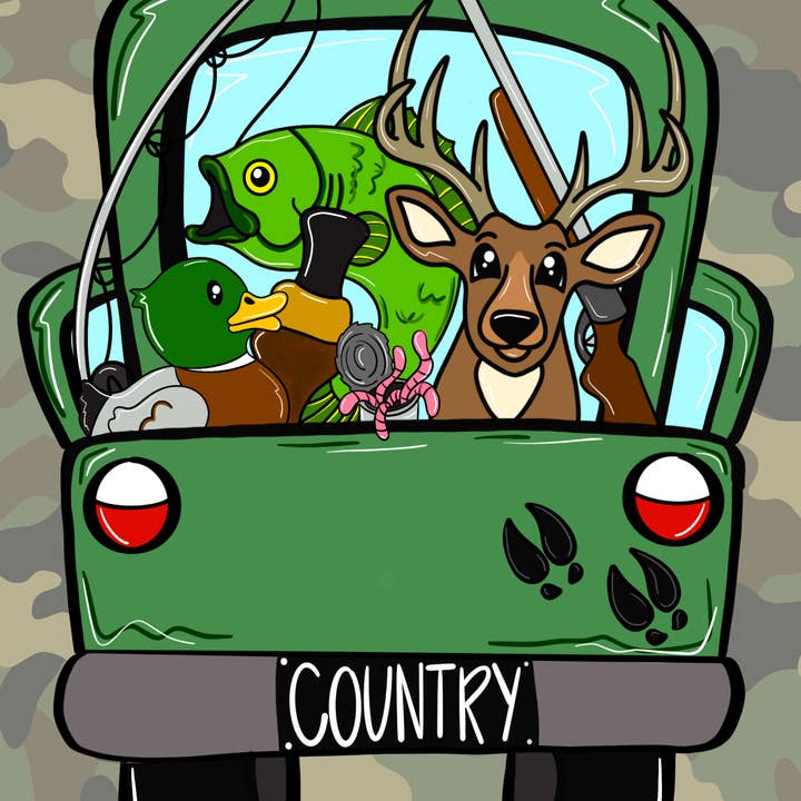 Krans Sign, Jagt Krans Sign, Truck Wreath Sign 8 „x 10" M for engroshandel hos DecoExchange