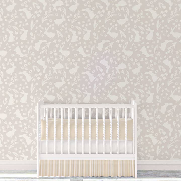 Bunny Bouquet Wallpaper for wholesale by Everett Park