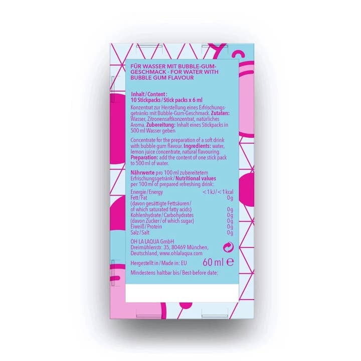 REMOVED BRAND - Wholesale Water met een smaakje/infused water (zonder koolzuur) - Bubble Fun ᛫ Kauwgom smaak2