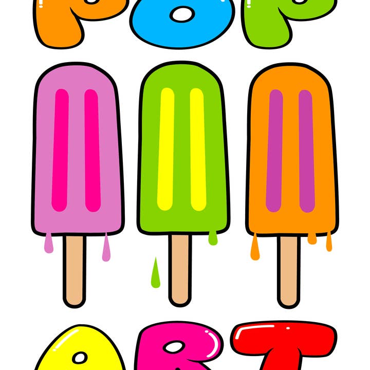 Pixel Palmer – wholesale Art print – POP ART / Popsicles (8.5 x 11") color print