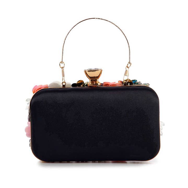 Handbag Factory Corp – Engroshandel Clutch - Dame – Aftentaske med hævet blomsterperler