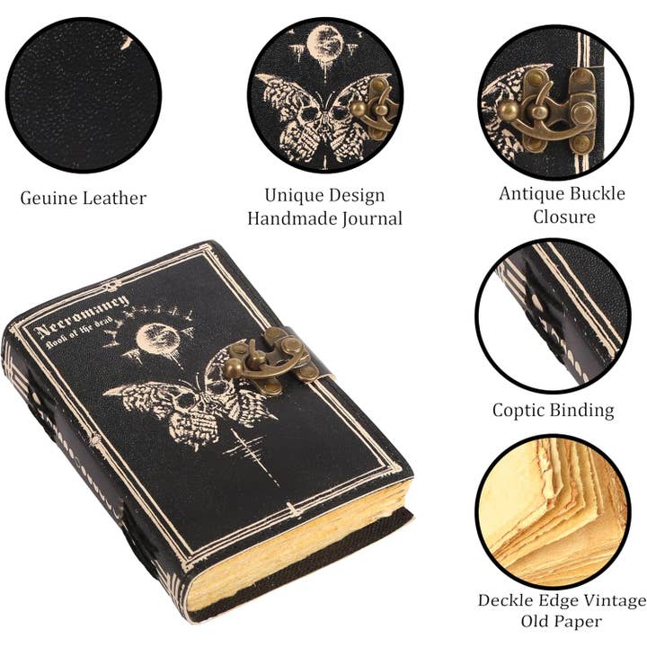 Tuzech Leather – wholesale Journal och dagbok – TUZECH läderklätt anteckningsbok med grimoirestil och ojämna kanter för män och kvinnor111