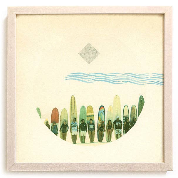 Surfing Art Print "Brother's In Unity" - Mixed Media for wholesale by Matthew Allen Art