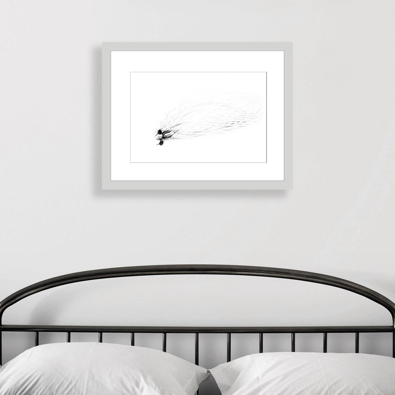 Brooke T Ryan Photographic Art - Wholesale Art Print - Black and White Merganser Print: Minimalist Cape Cod Art1