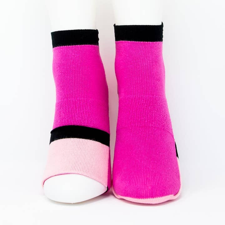 Adult Yoga Socks with Compression | Pink for wholesale by Sockabu