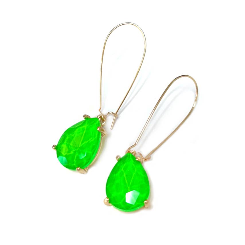 StarryNYC - Wholesale Dangle Earrings - Teardrop Glass Bead 14mm x 18mm w/ Kidney Wire Earrings34