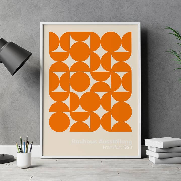 Jaffa Orange - Wholesale Poster - Bauhaus Poster, Mid Century Modern, Minimalis Bauhaus Print