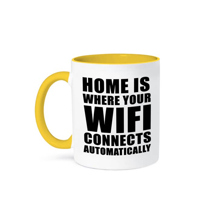 3dRose - Wholesale Coffee Mug - 3dRose, Home Is Where Your Wifi Connects Automatically Black, Mug