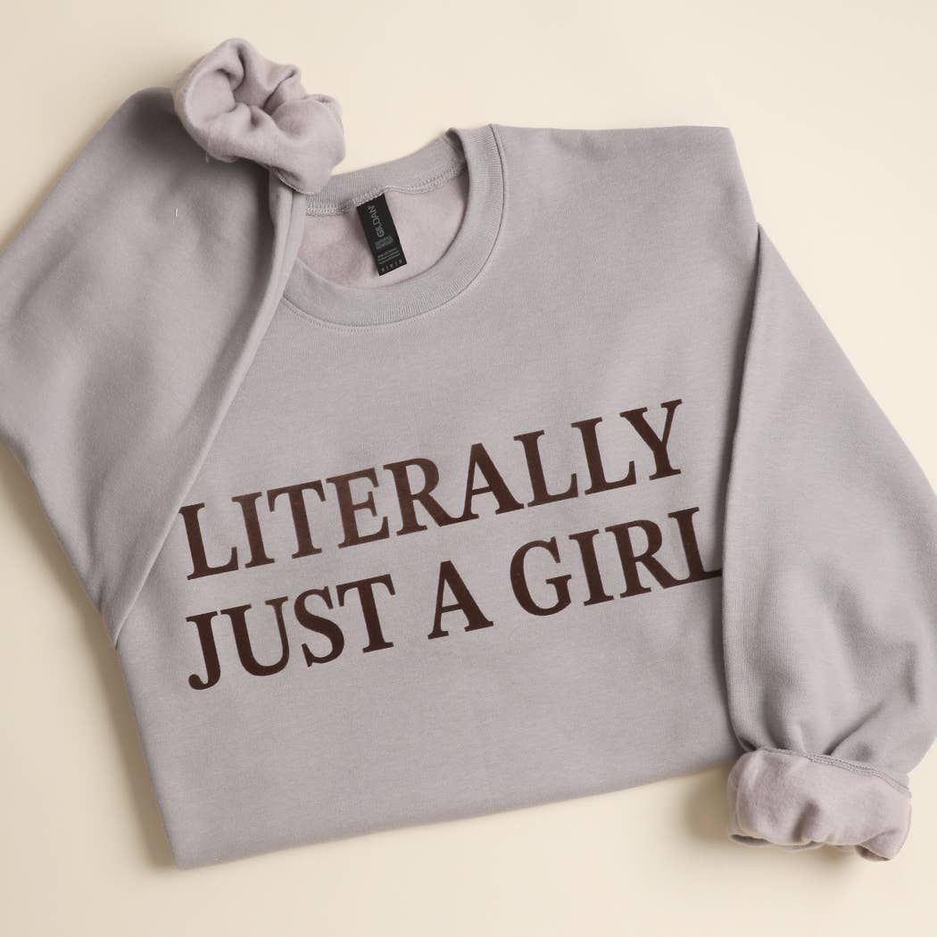 Fashion City - Wholesale Sweatshirt - Unisex - LITERALLY JUST A GIRL MIDWEIGHT Crewneck Sweatshirt2