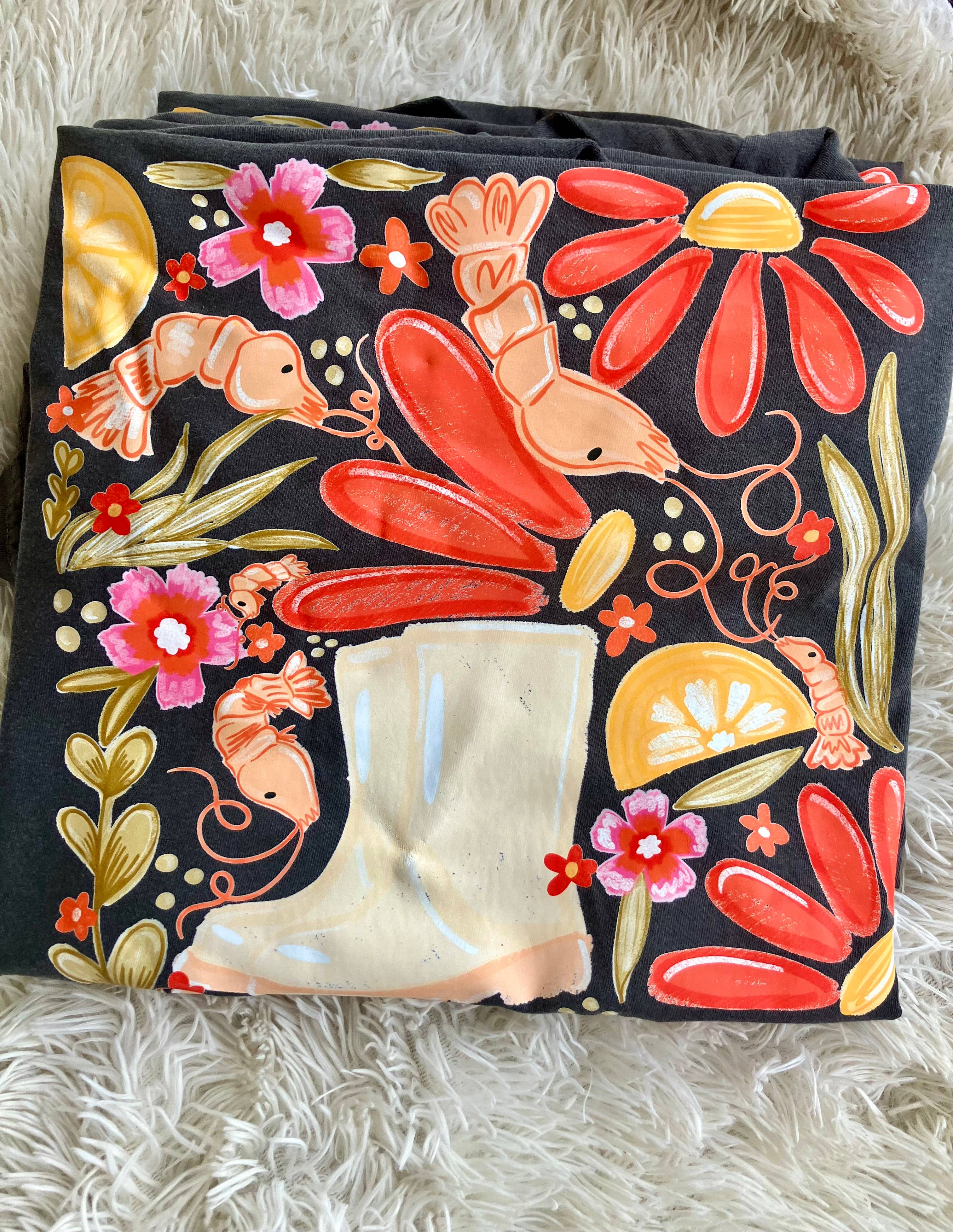 on the Bayou - Wholesale T-Shirt (Graphic) - Unisex - Gulf coast shrimp tee2