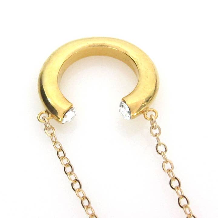 JE Classic Hidden Swarovski Horseshoe Necklace for wholesale by Jessica Elliot Jewelry