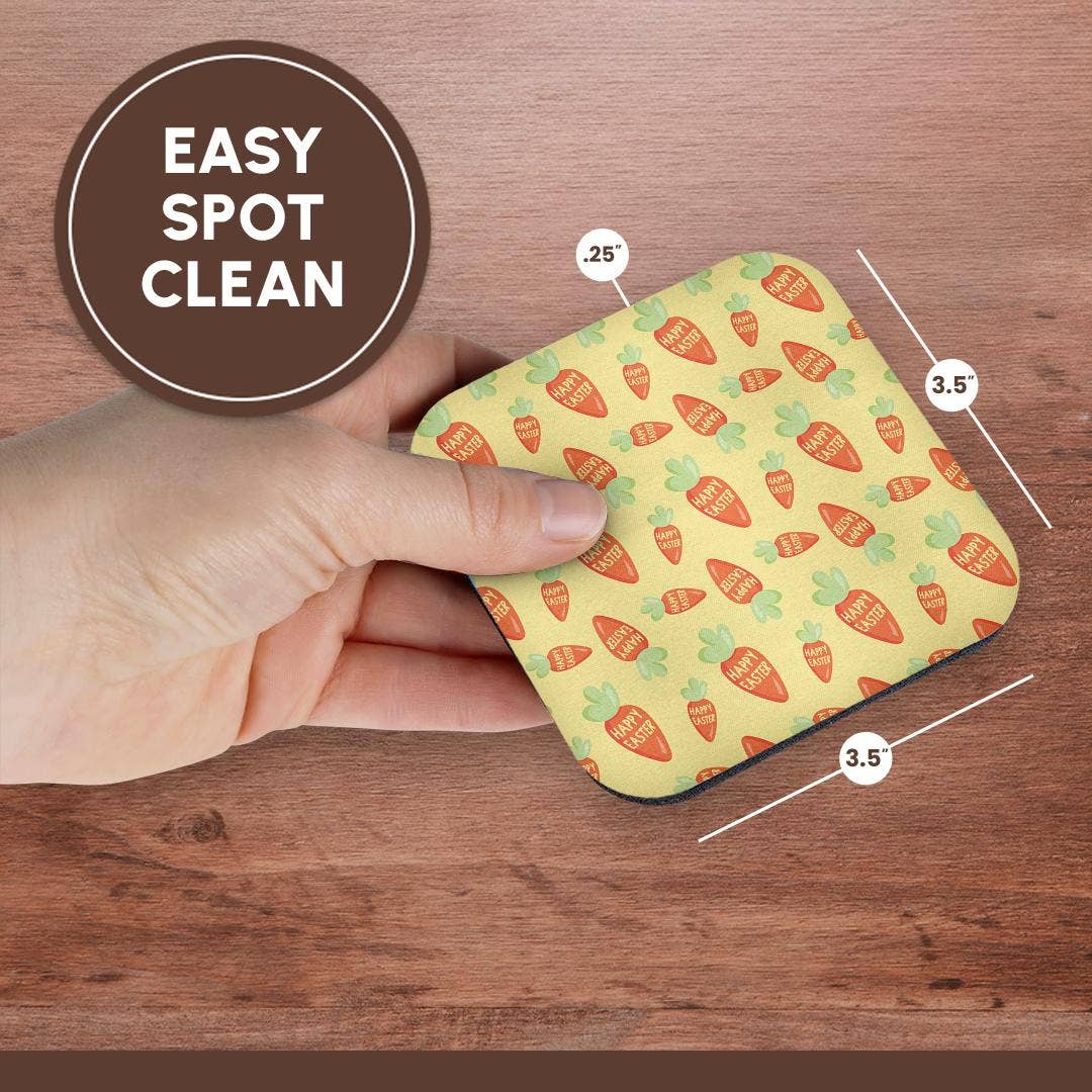 3dRose - Wholesale Coasters - 3dRose, Happy Easter Carrots Pattern, Coaster13