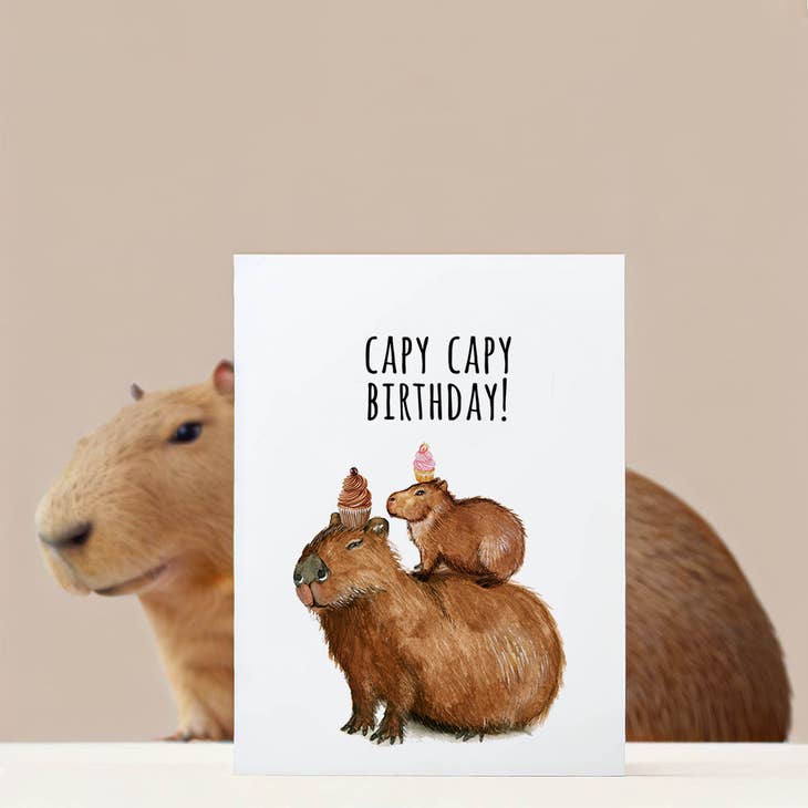 Capybara Geburtstag — Lustige Geburtstagskarte im Großhandel für