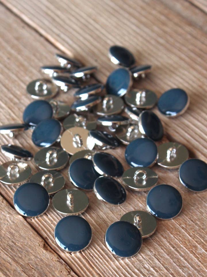 Chic Mineral Blue Button for wholesale by Eglantine et Zoé