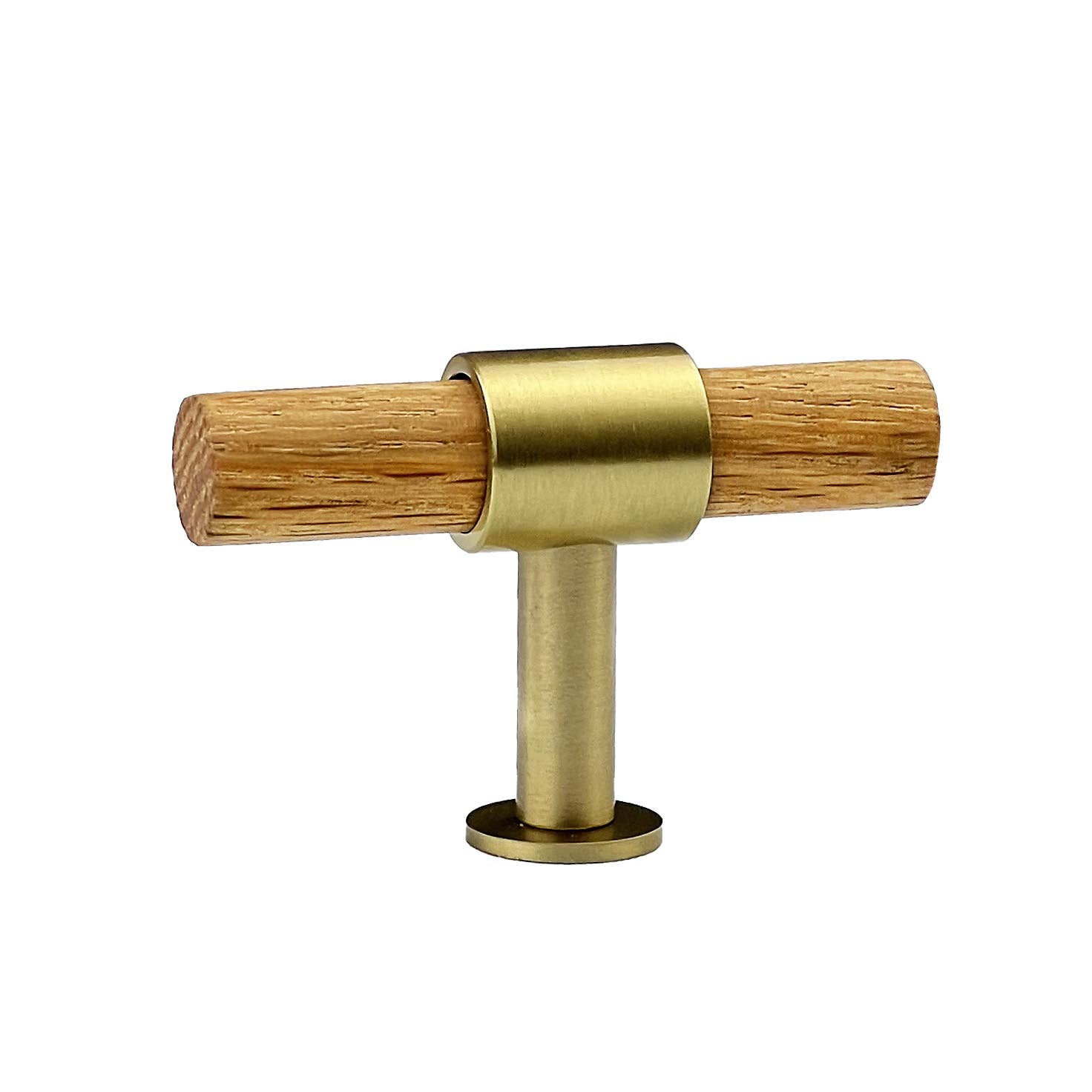 MOUD Home - Wholesale Wall Hook - Oak Hook - Brushed Brass And Oak