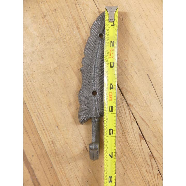 Midwest Craft House - Wholesale Wall Hook - Cast Iron Feather Hook3