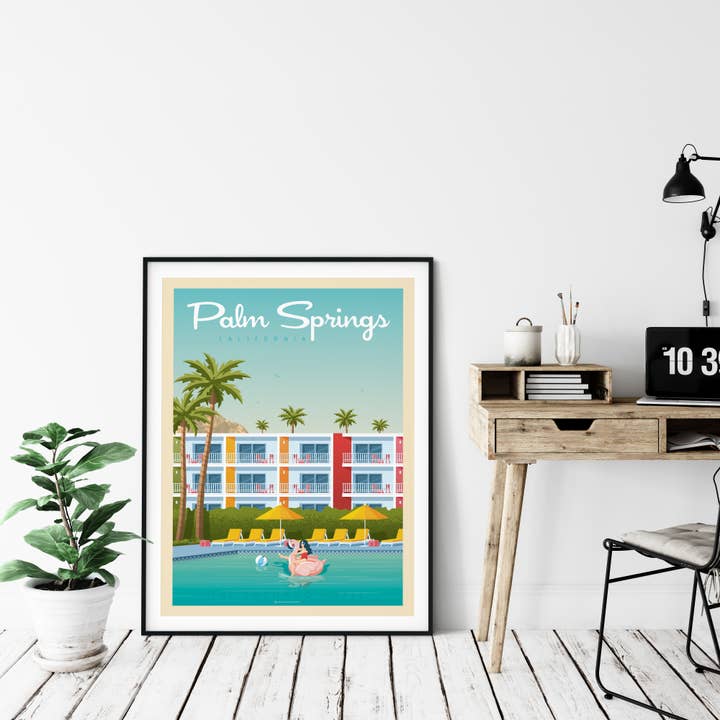 Olahoop Travel Posters - Wholesale Poster - Palm Springs California Travel Poster - Saguaro Hotel6