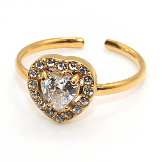 Classy and Cute Heart Ring Adjustable in Size for wholesale by Jessica Santander