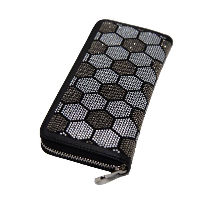 Portefeuille tendance à motif de strass unique pour la vente par Handbag Express