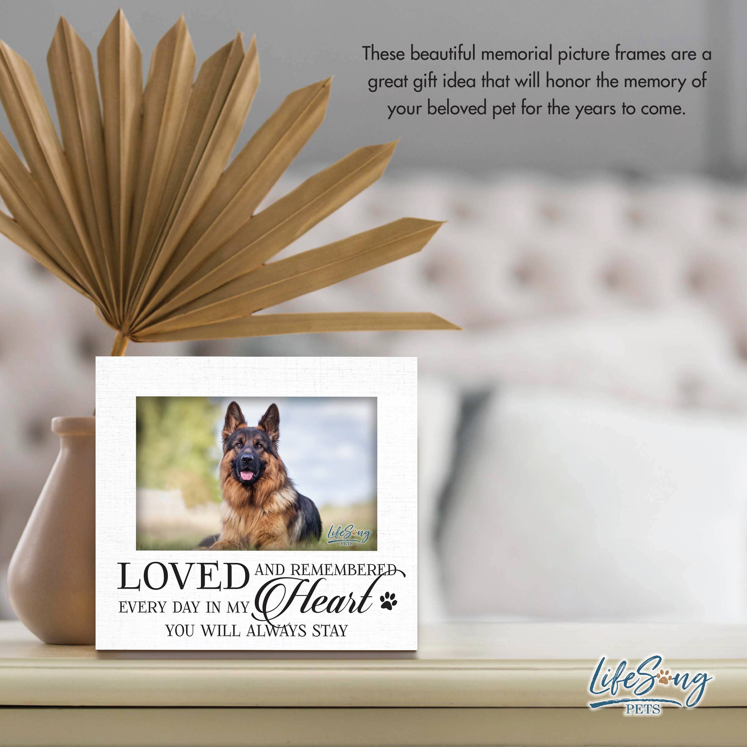 LifeSong Milestones - Wholesale Picture Frame - Dog Memorial Wooden Picture Frame – Loved and Remembered 11