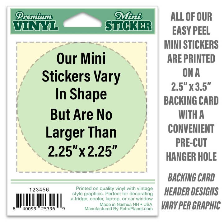 RetroPlanet - Wholesale Phone & Laptop Stickers - Portland Maine Punk Rock Mini Sticker 20 ct