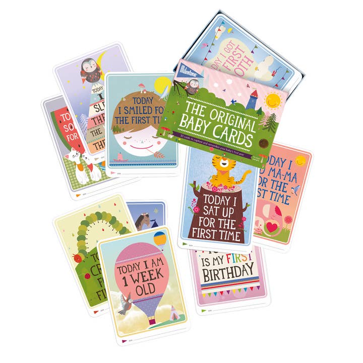 Milestone® – wholesale Milestone art/keepsake – Child & baby – The Original Baby Milestone Cards - 6 sets in counter displa