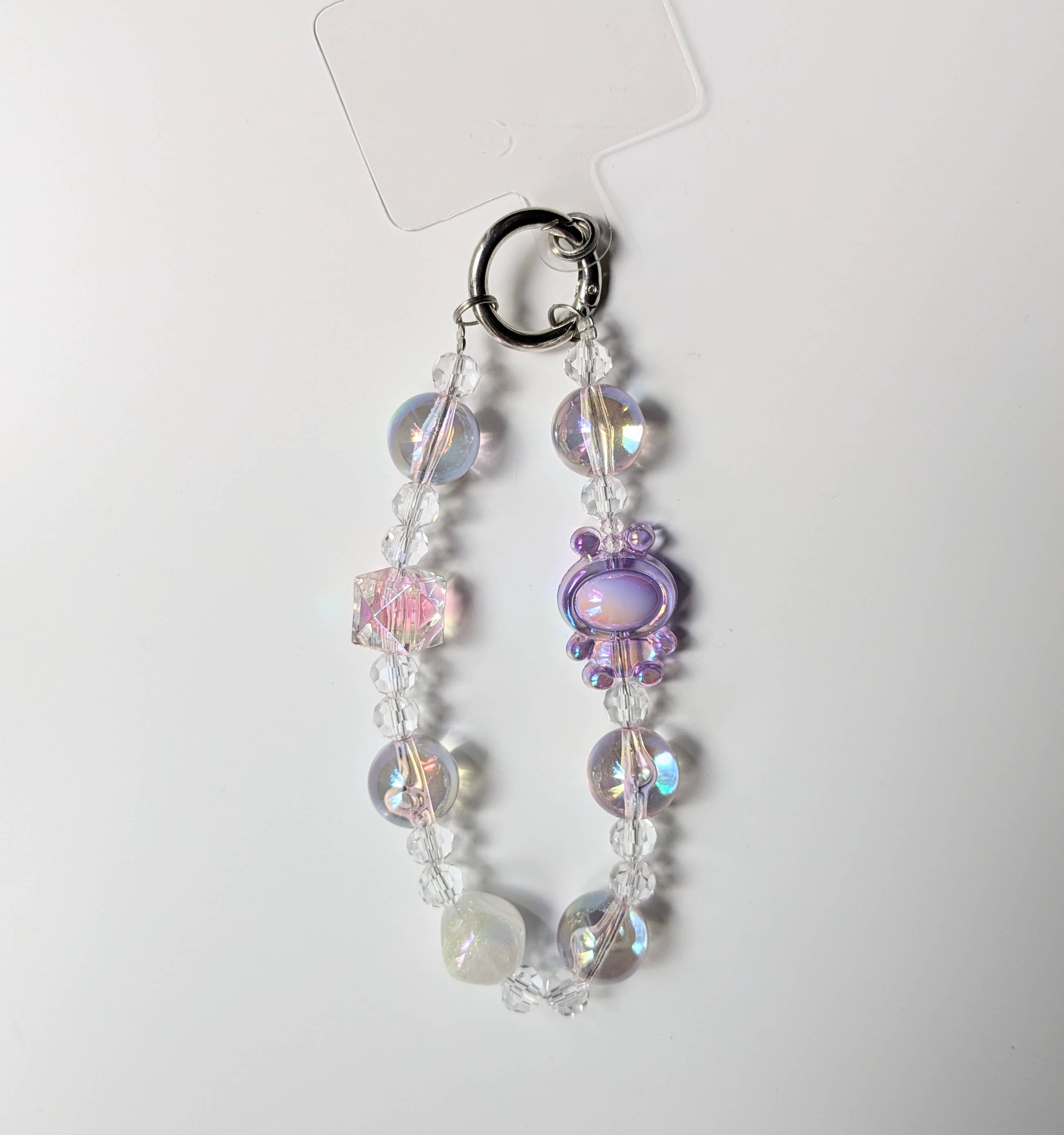 Cutepaws Phone Case - Wholesale Phonecase Strap - Adorable Purple Beaded Phone Strap/Cute Phone Accessories6