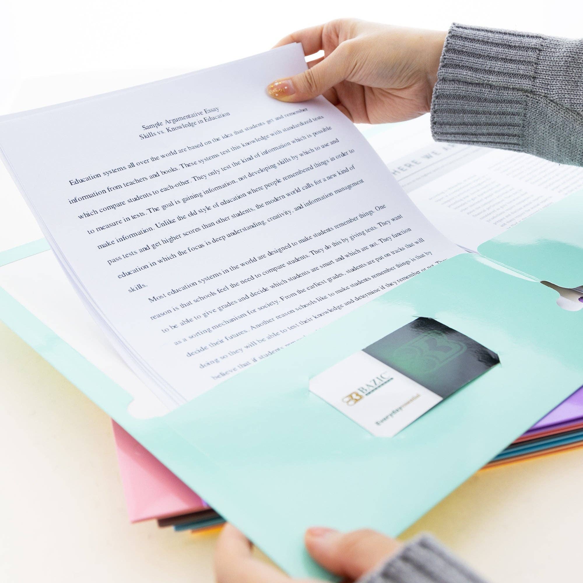 Luna Office Supply -  Everyday Essential - Wholesale Folders - 2-Pockets Portfolios – Laminated Pastel Glossy Color6