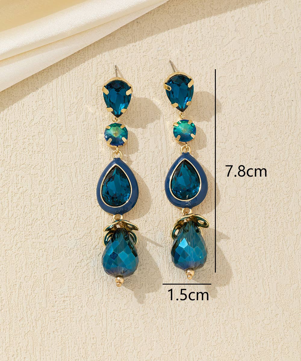Blossom bijoux – wholesale Dangle earrings – Long drop crystal earrings – 26AHBOL0266