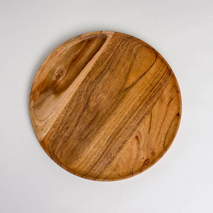 India Handicrafts Inc - Wholesale Decorative Tabletop Object - Acacia Wood Charger Plates