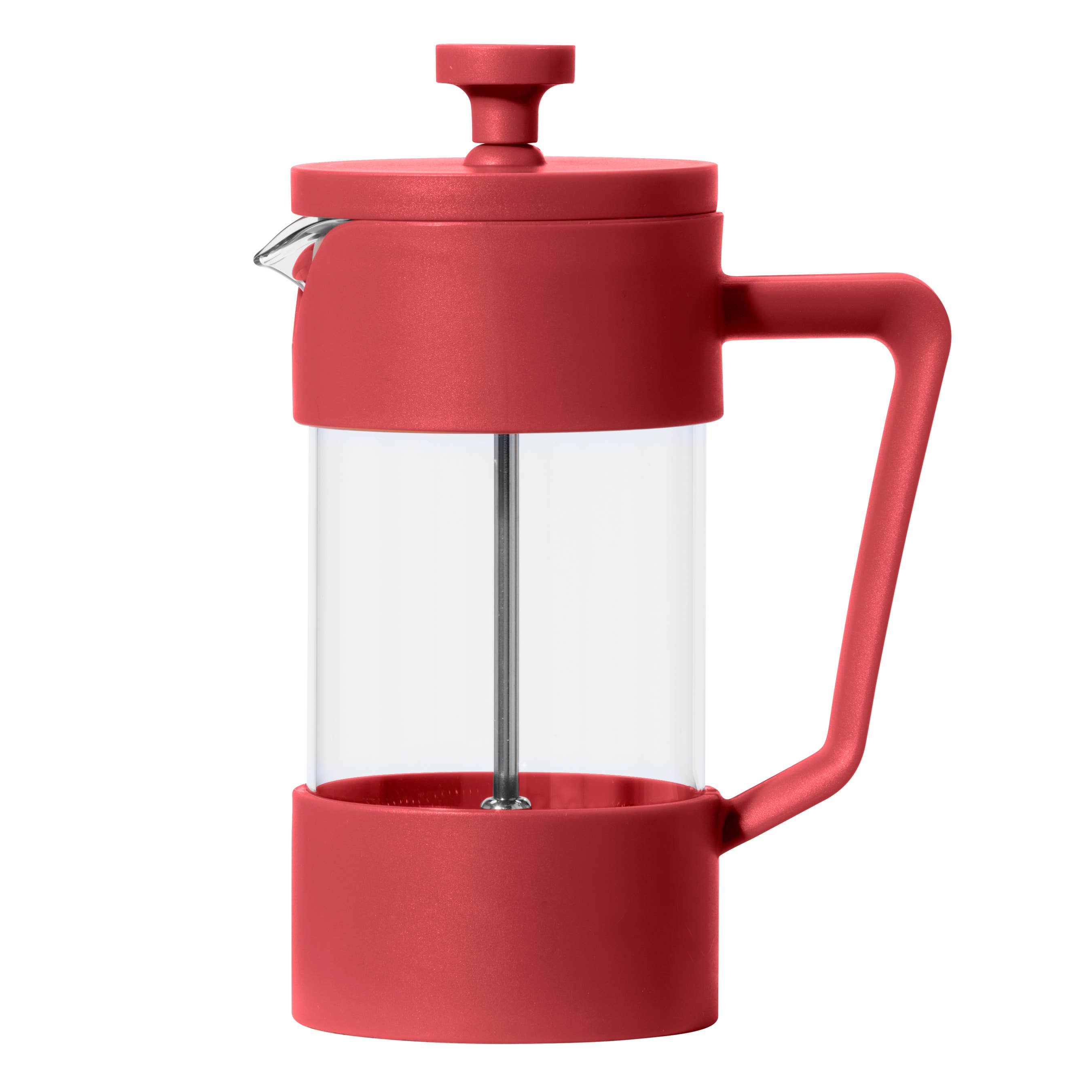 Oggi - Vendita all'ingrosso Caffettiere French press - Caffettiera a stantuffo 3 tazze (350 ml, 12 oz) Rossa2