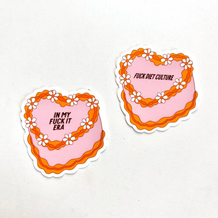 Cake Stickers - Anti Diet Culture - Fat Acceptance - Sassy for wholesale by Happyish Brand