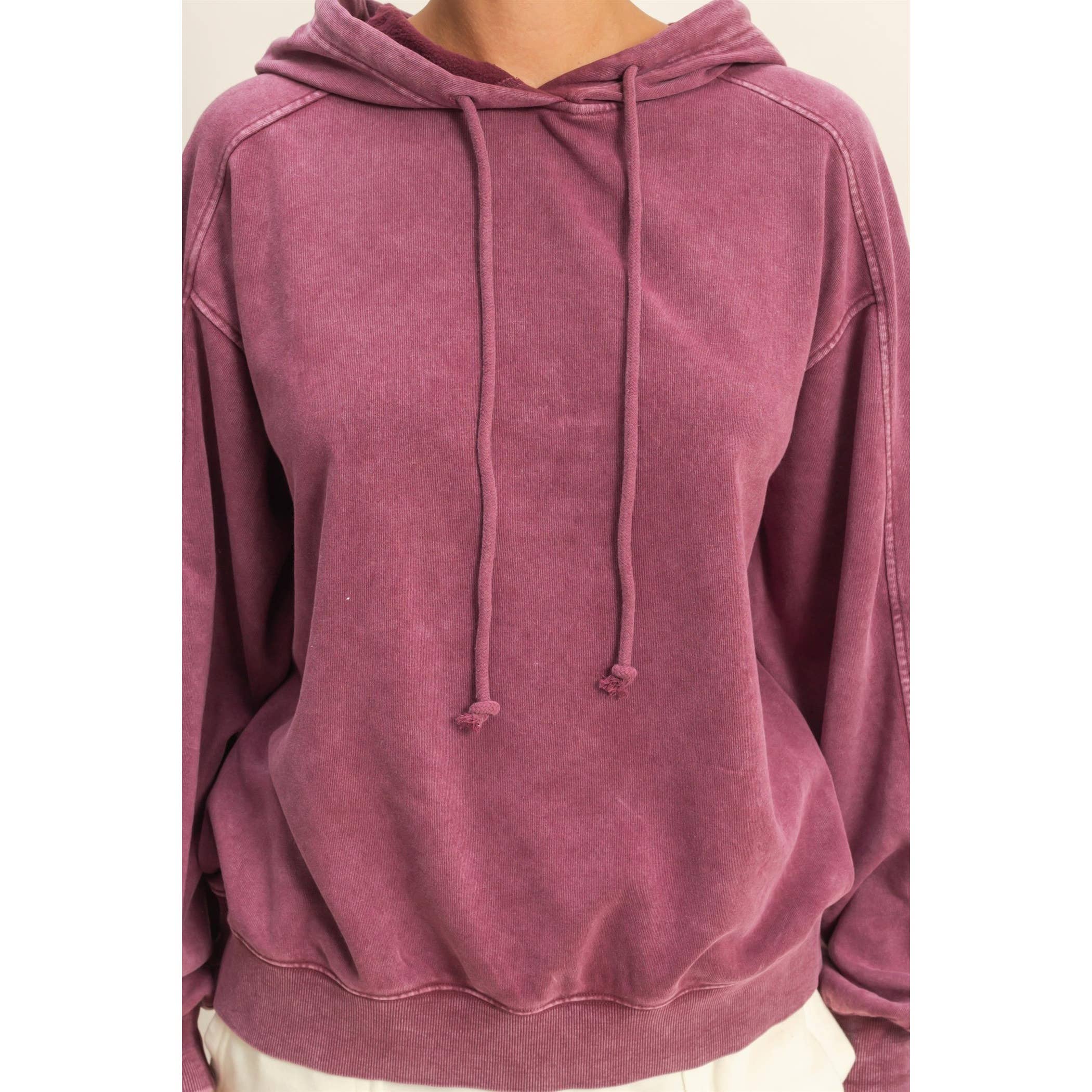 Double Zero - Wholesale Hoodie - Women's - Mineral Washed Seam Detail Hoodie28