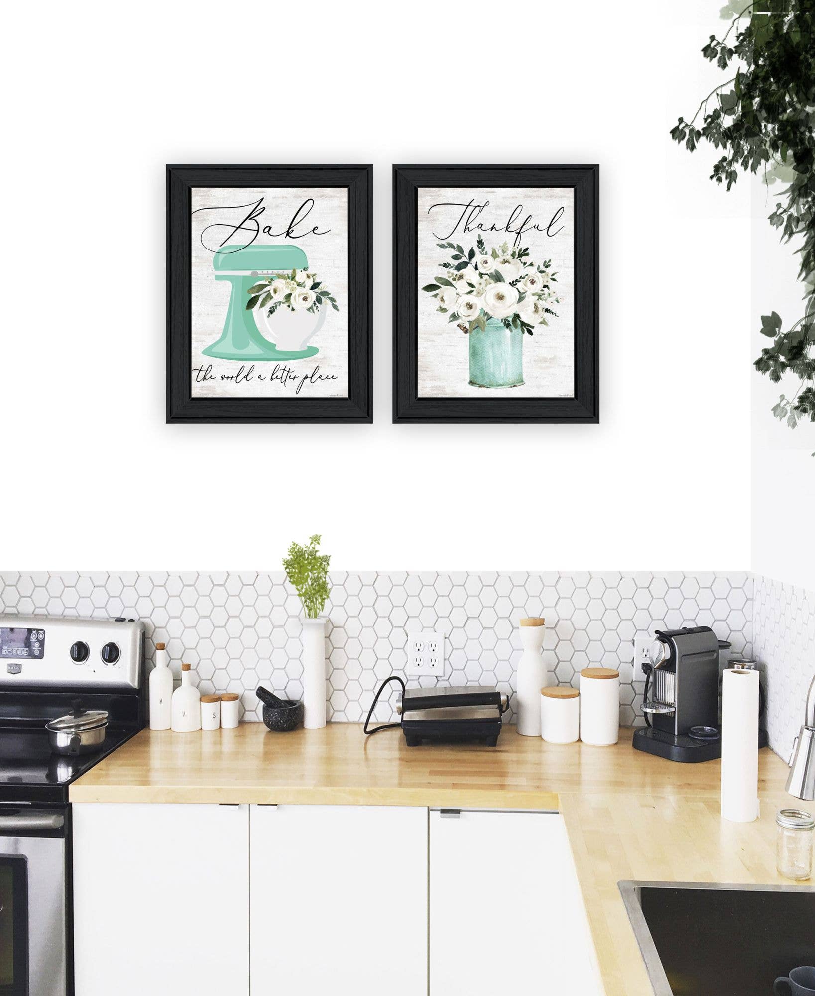 Trendy Decor 4U - Wholesale Gallery Wall Set - "A Better Batter" Bedroom Wall Art, Charcoal Frame1