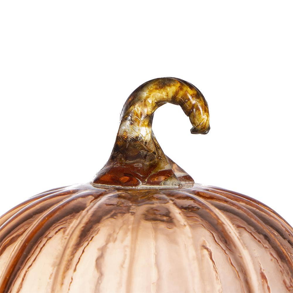 A&B Home Group Inc. – wholesale Decorative tabletop object – D4x5" Amber Glow Glass Pumpkin2