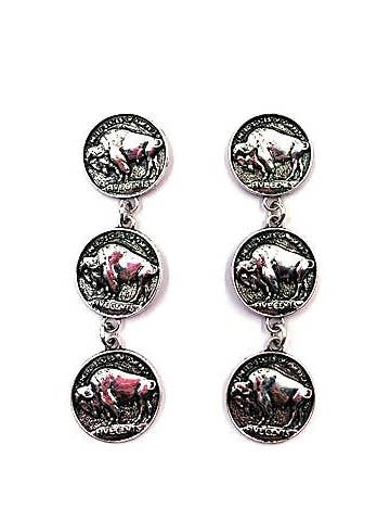 Western Buffalo Mønt 3 Dingle Ørering for engroshandel hos Snowing West