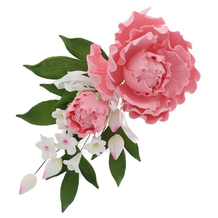 Premium Peony Sprays for Cake Decorating by Global Sugar Art, Pink Closed for wholesale by Global Sugar Art