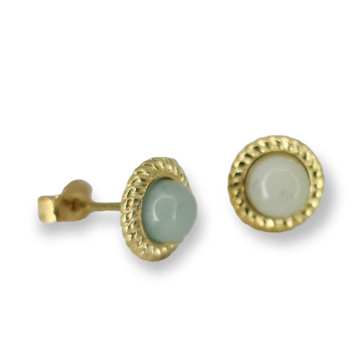 PENDIENTE ACERO H-2679 DORADA para venta al por mayor de Mayachi