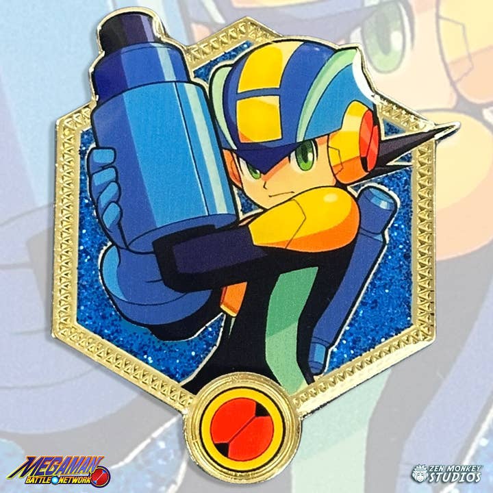 Golden Series 2: Megaman.EXE - Mega Man Battle Network Pin for wholesale by Zen Monkey Studios