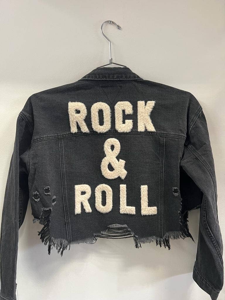 Trio Urban - Wholesale Denim Jacket - Women's - Rock and Roll Crop Denim Jacket3