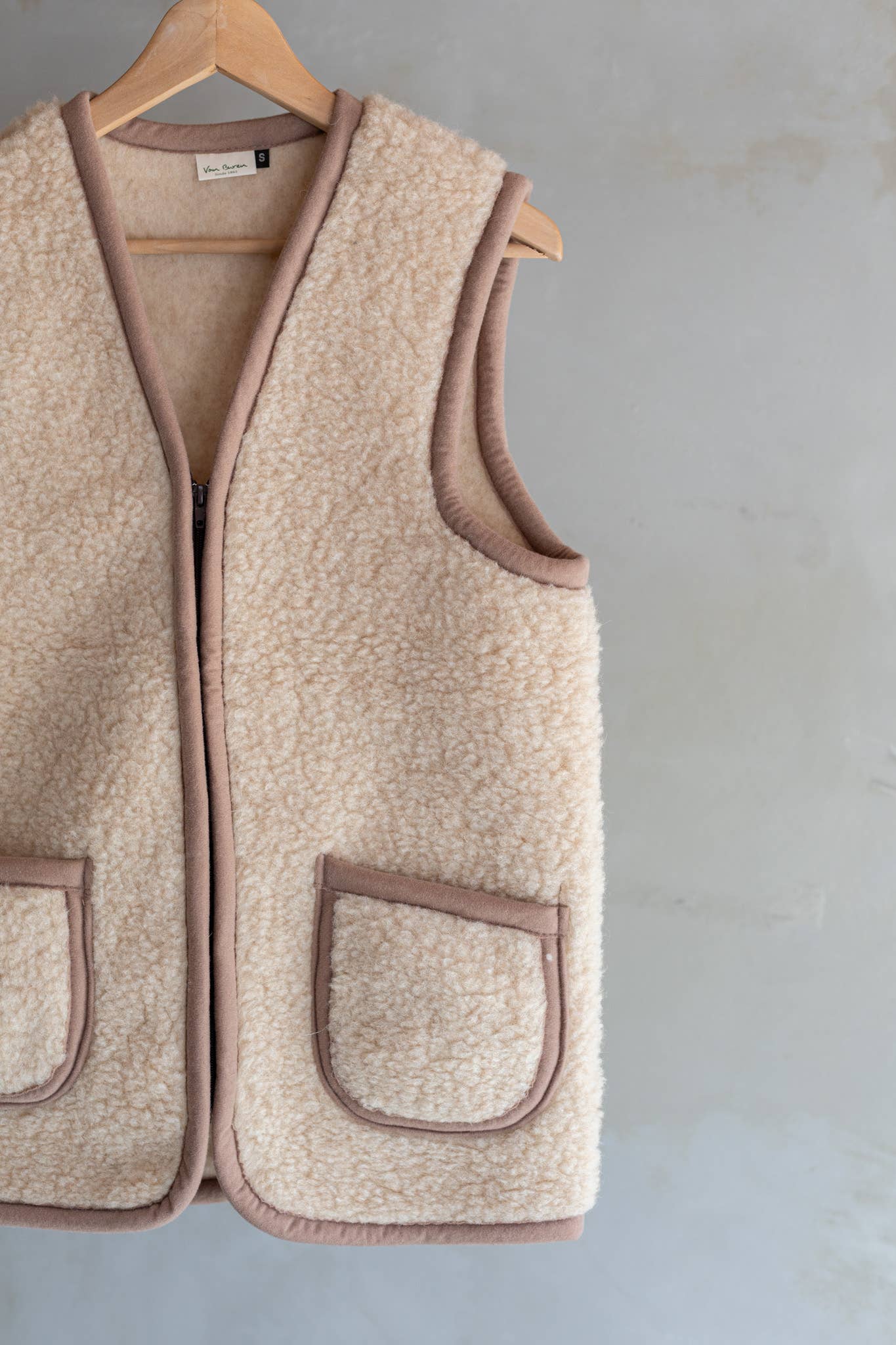 Van Buren - Vente Veste sans manches – femme - Gilet en laine Taru camel - 7 tailles2