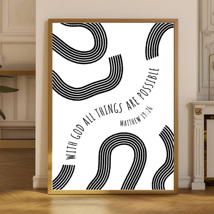 With God All Things Are Possible Art Print for wholesale by Evertrue Prints
