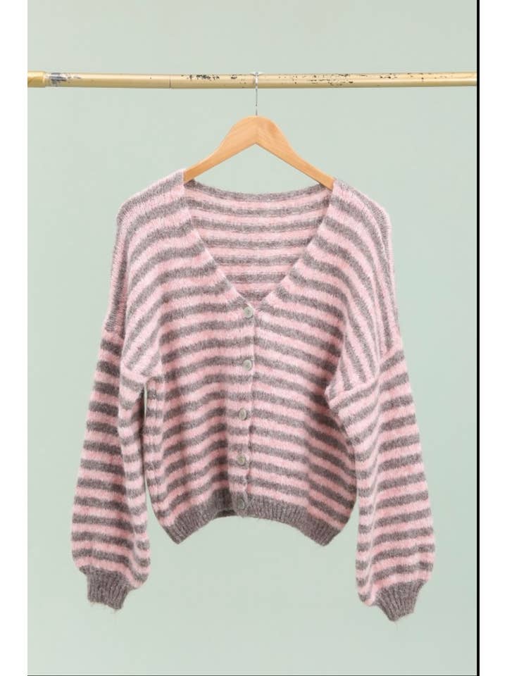 LÉA & LUC - Wholesale Cardigan - Women's - Striped cardigan REF. 510622