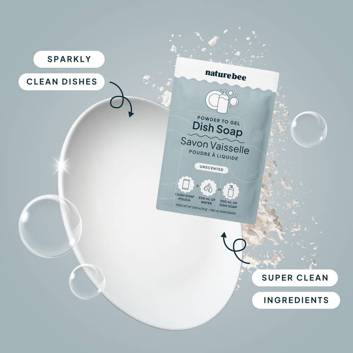 NATURE BEE - Wholesale Dish Soap - Unscented Dish Soap - Powder to GelÂ