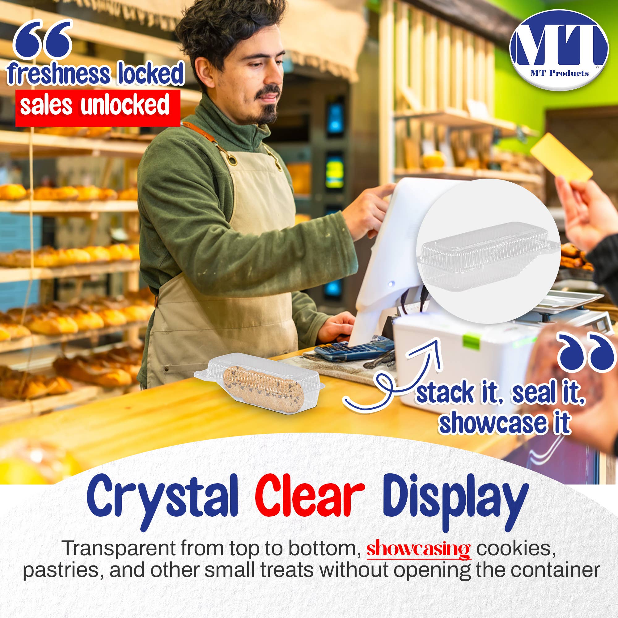 MT Products - Wholesale Food Storage Container - MT Products Plastic Cookie Container - Pack of 202