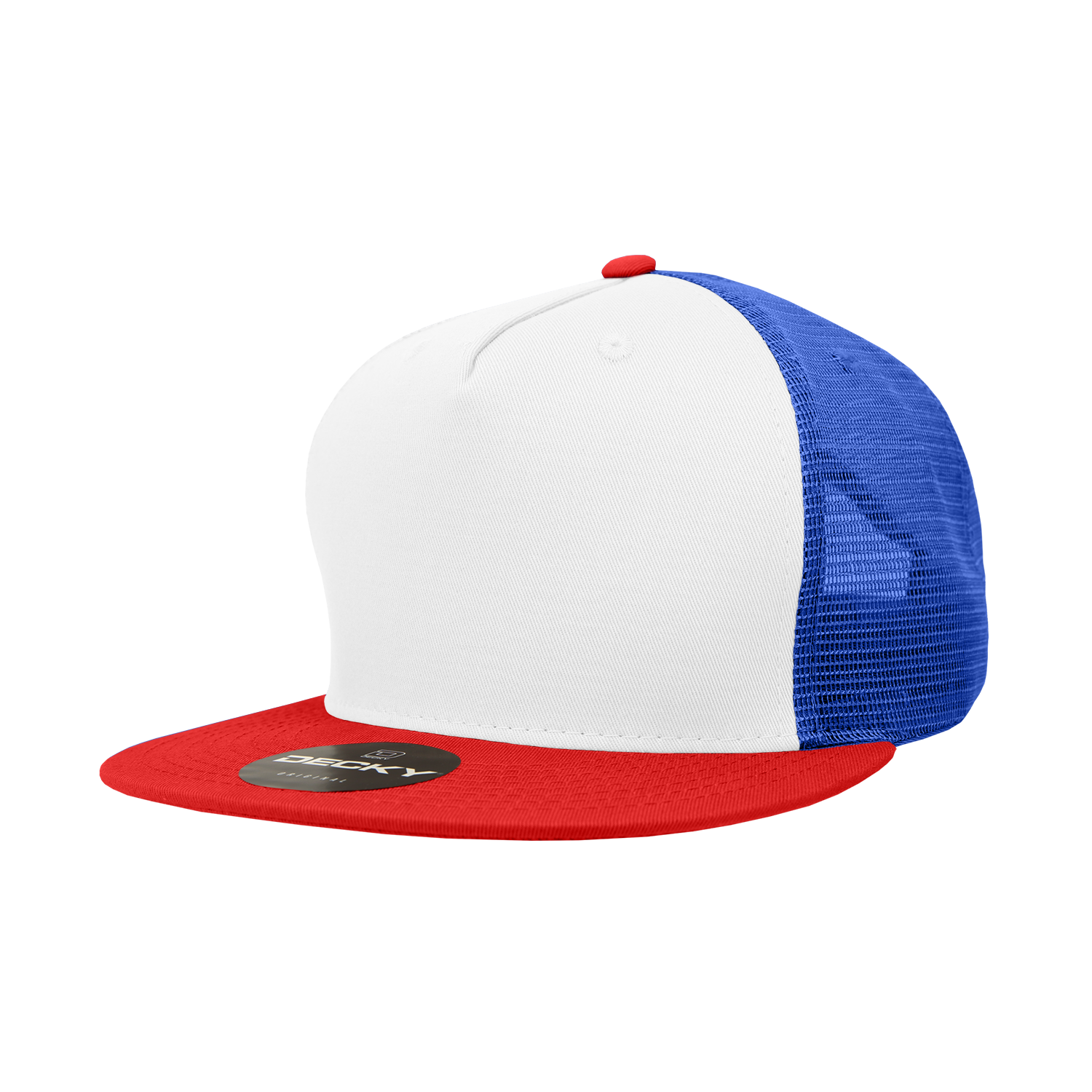 The Park Wholesale - Wholesale Truckerpet - Uniseks - Decky 1040 - Blanco Trucker Snapback-hoeden met 5 panelen - 104044