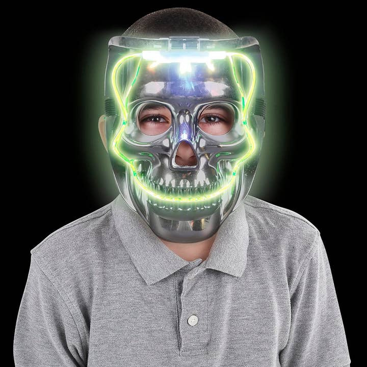 La Luna Bella - Toys - Wholesale Light-Up Toy - Kids & Baby - 8" LIGHT-UP SKULL MASK LLB Light-up Toys