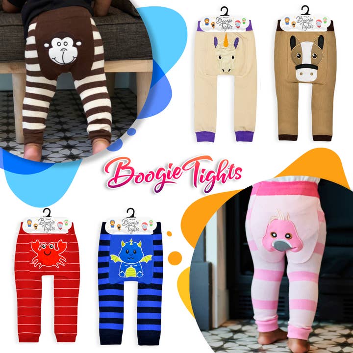 Boogie Tights Leggings - 36 pc assortment for wholesale by Boogie Toes