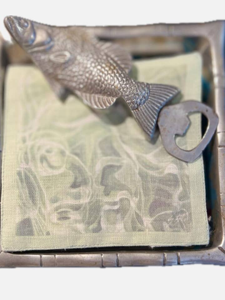 Lullaby linne cocktailservetter (uppsättning av 4) för wholesale av Sarah Soule Webb Studios